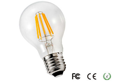 Riscaldi la lampadina bianca 110V del filamento di 3000K 6W A60 Dimmable LED per le fabbriche